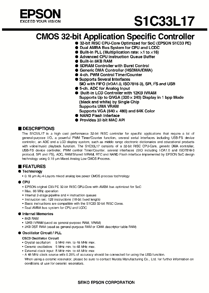 S1C33L17_7533049.PDF Datasheet