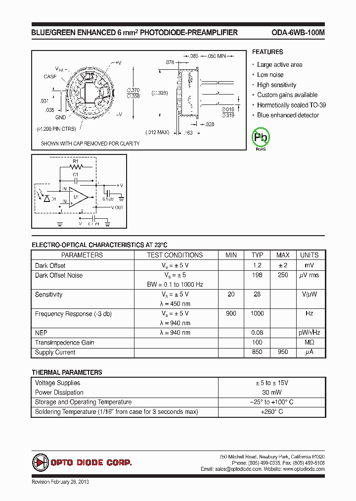 ODA-6WB-100M13_7534289.PDF Datasheet
