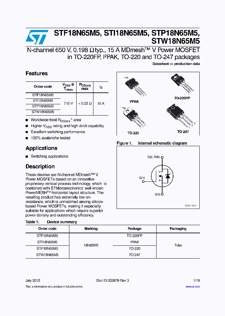 STI18N65M5_7535060.PDF Datasheet