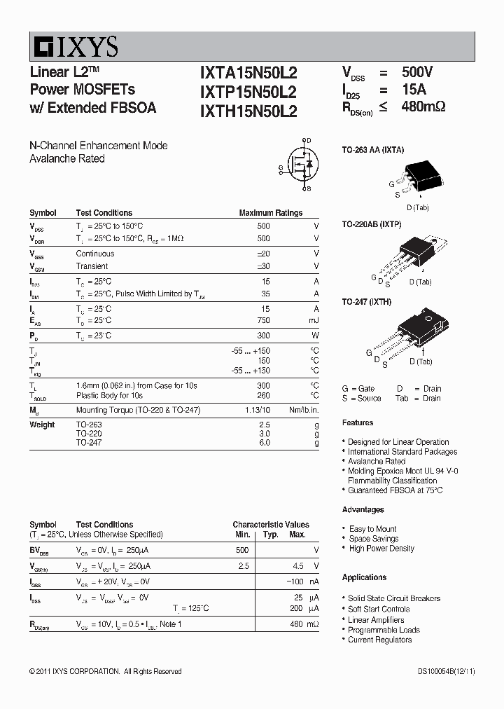 IXTH15N50L2_7536054.PDF Datasheet