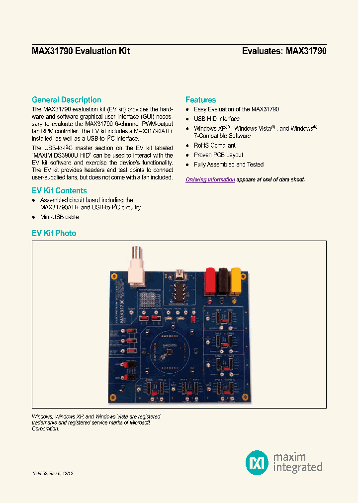 MAX31790EVKIT_7535988.PDF Datasheet