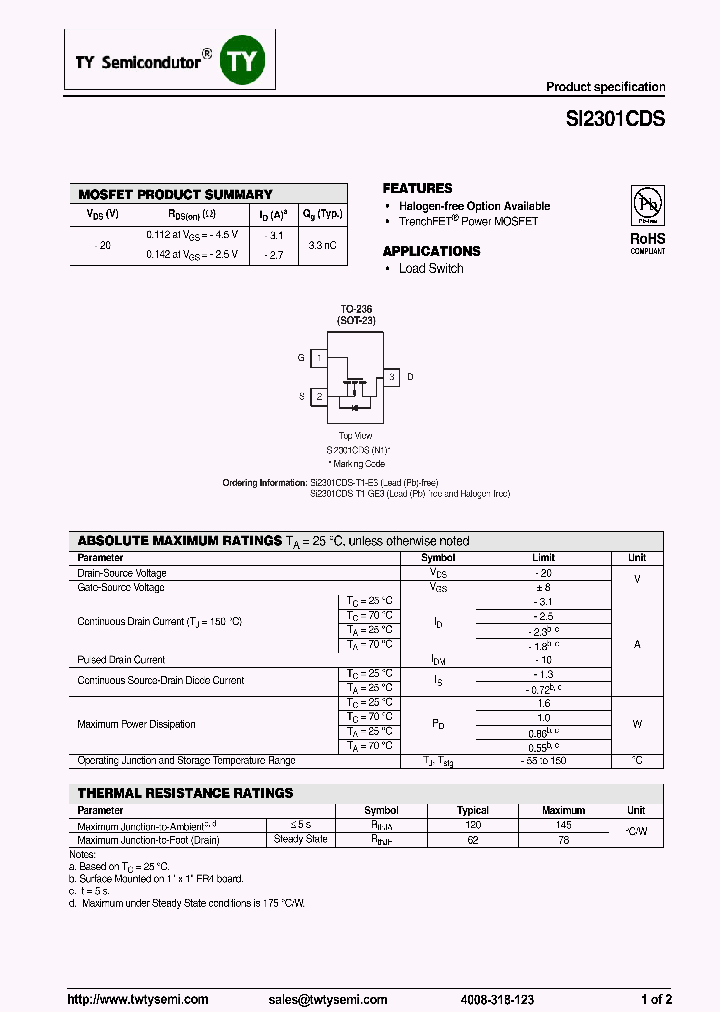 SI2301CDS_7539770.PDF Datasheet