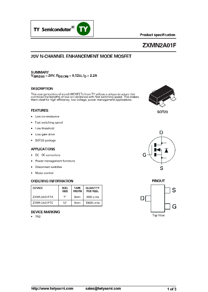 ZXMN2A01F_7545322.PDF Datasheet