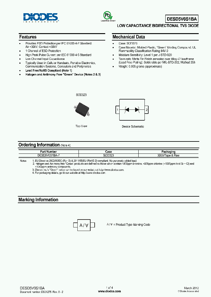 DESD5V0S1BA_7579618.PDF Datasheet