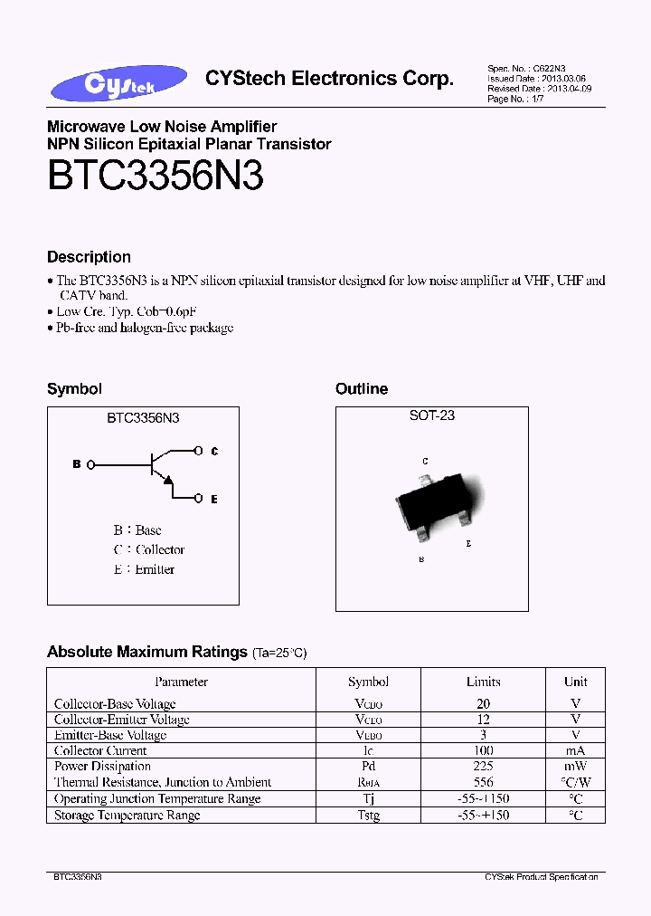 BTC3356N3_7583845.PDF Datasheet