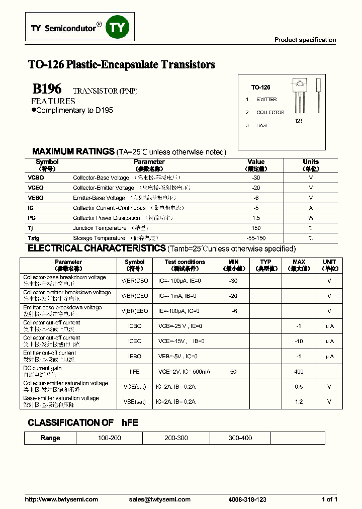 B196-TO126_7583856.PDF Datasheet