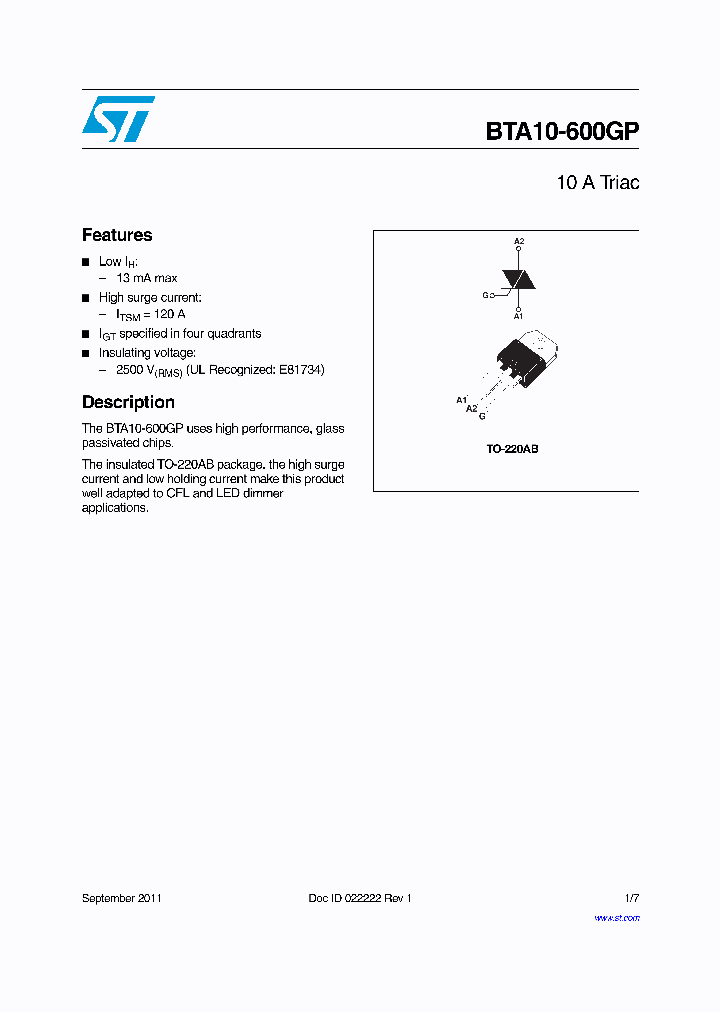 BTA10-600GP_7584082.PDF Datasheet
