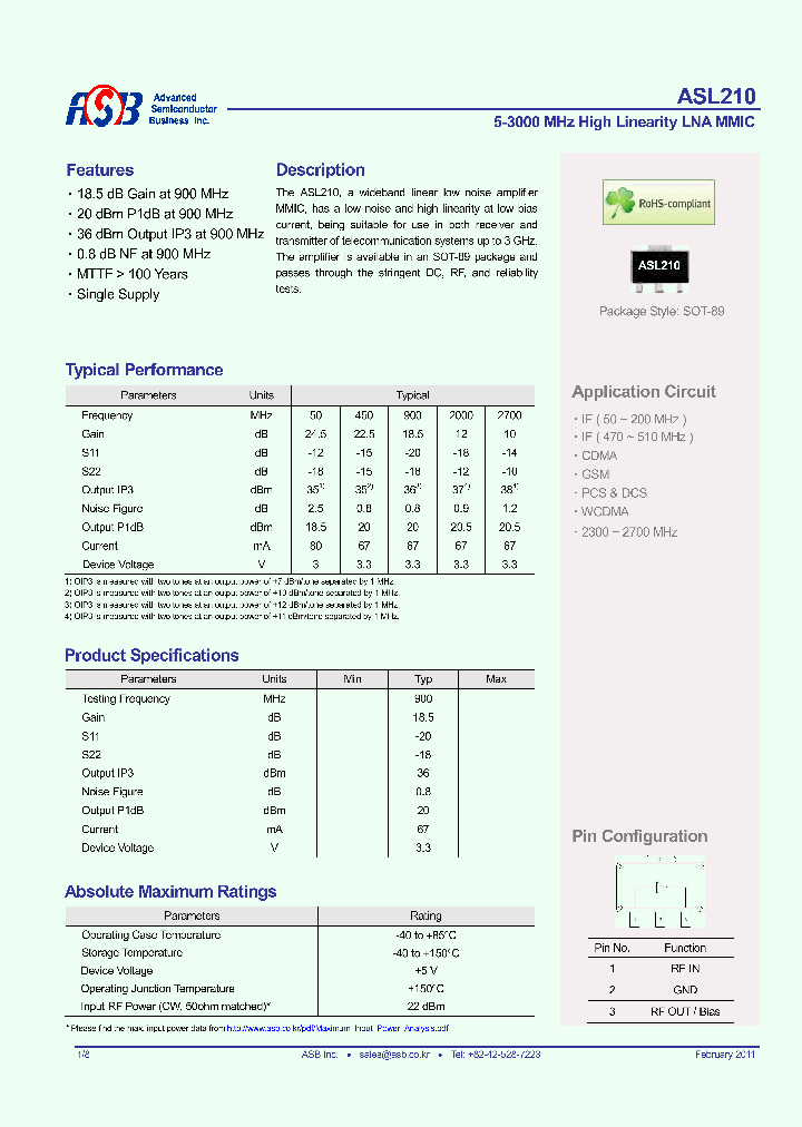 ASL210_7594053.PDF Datasheet