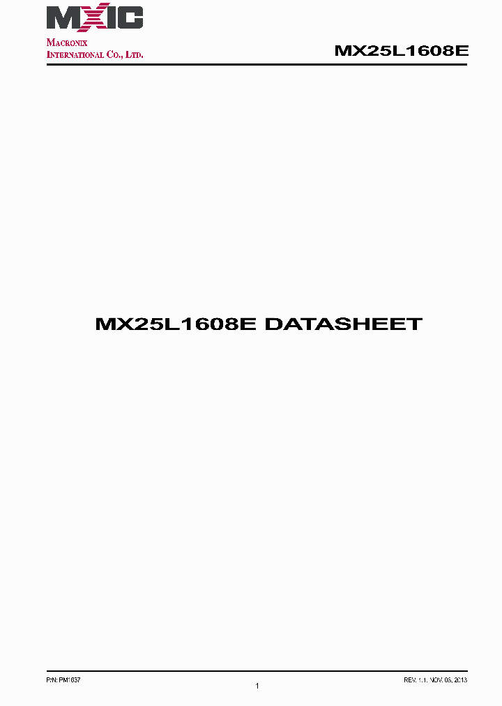 MX25L1608EM2I12G_7598712.PDF Datasheet