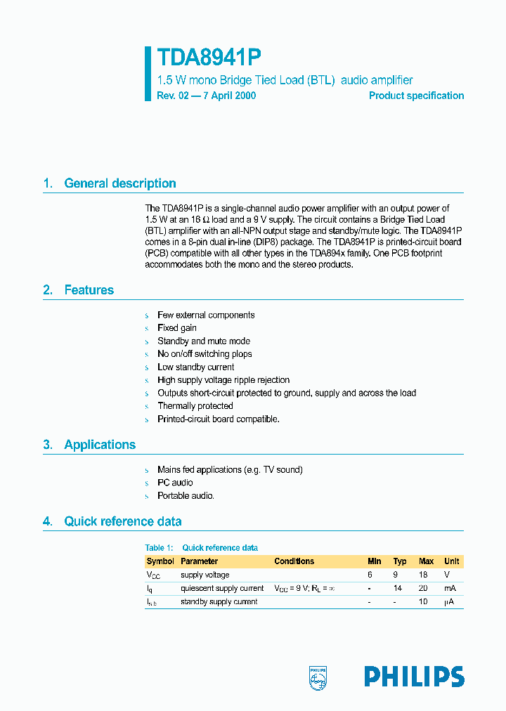 TDA8941_7607062.PDF Datasheet