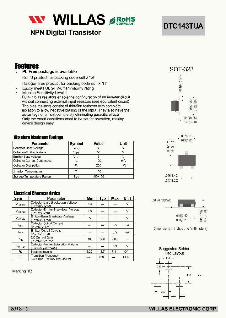 DTC143TUA_7610550.PDF Datasheet