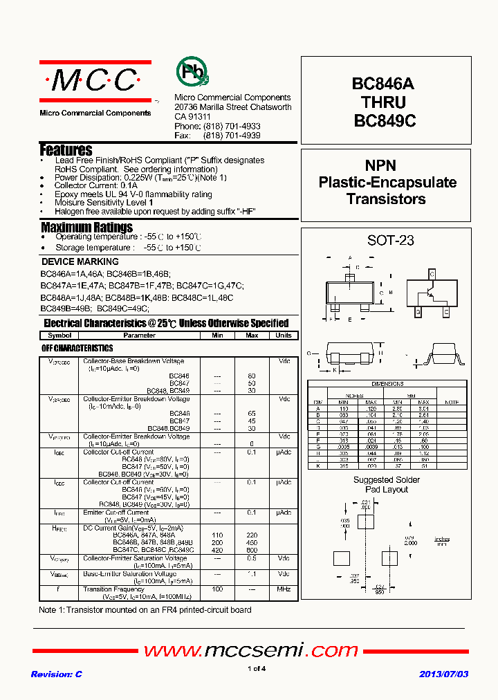 BC846B-TP_7617811.PDF Datasheet