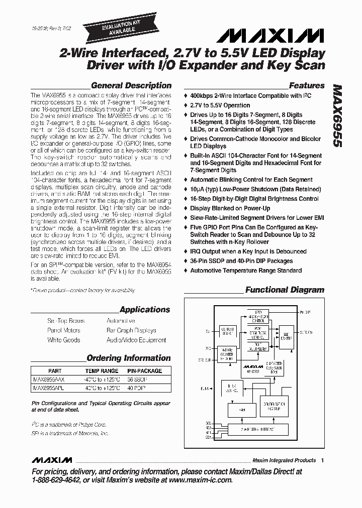 MAX6955AAX_7619932.PDF Datasheet