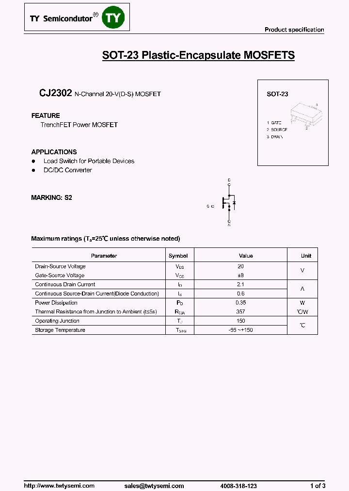 CJ2302_7620776.PDF Datasheet