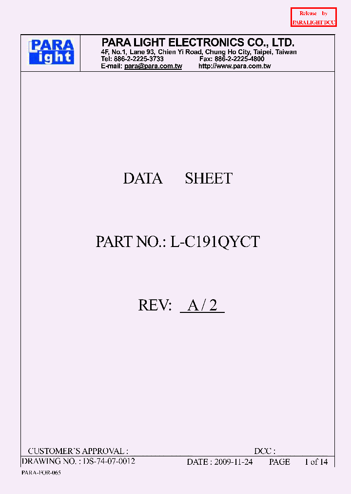 L-C191QYCT_7628969.PDF Datasheet
