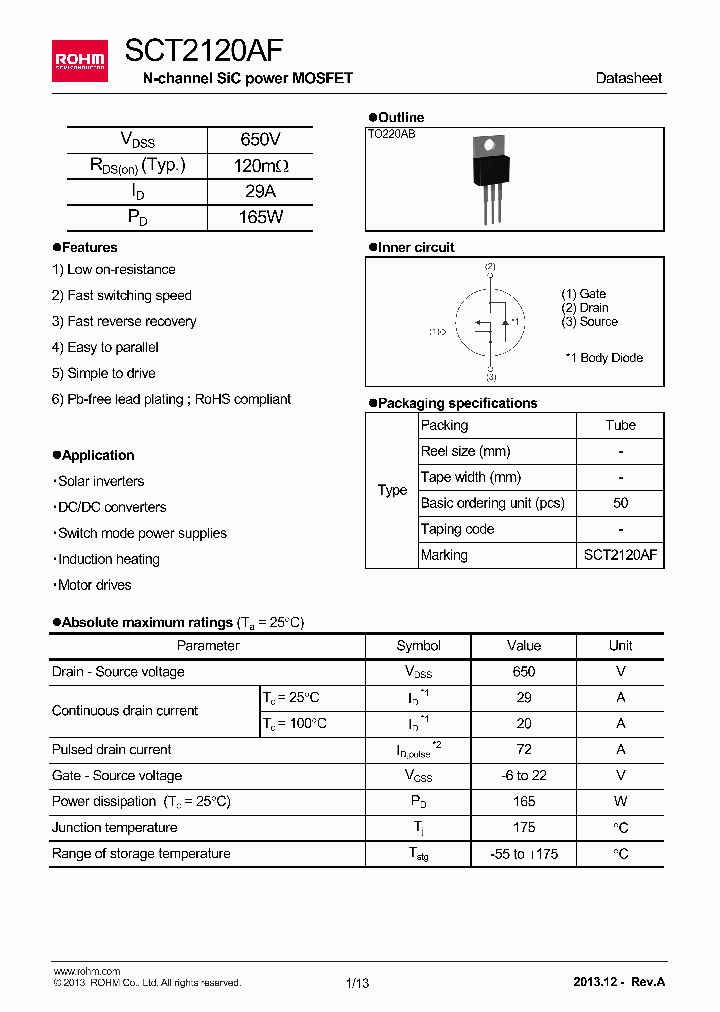 SCT2120AF_7646278.PDF Datasheet