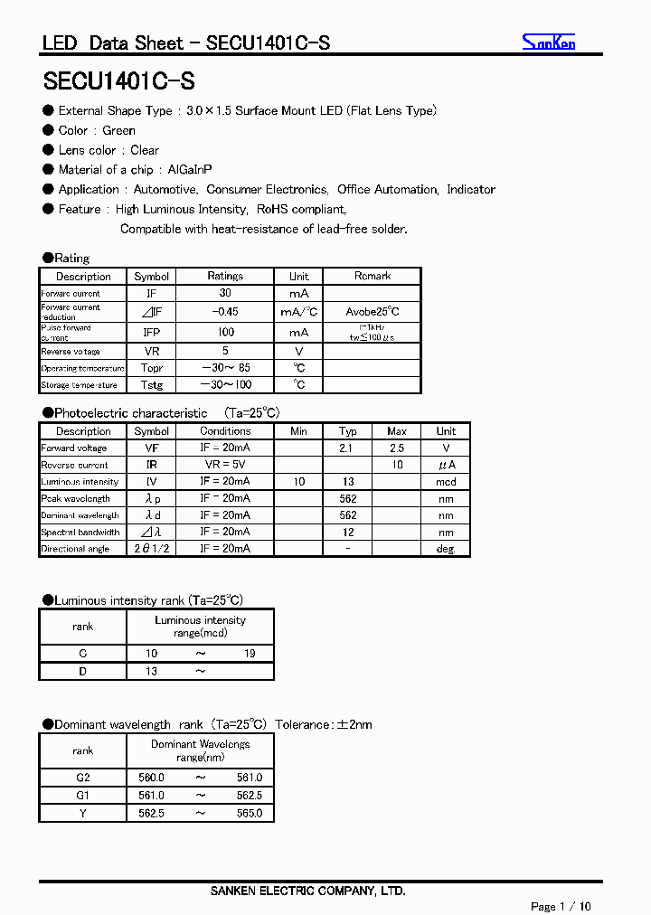 SECU1401C-S_7647875.PDF Datasheet