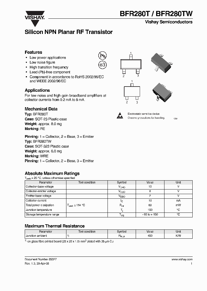 BFR280T_7661496.PDF Datasheet