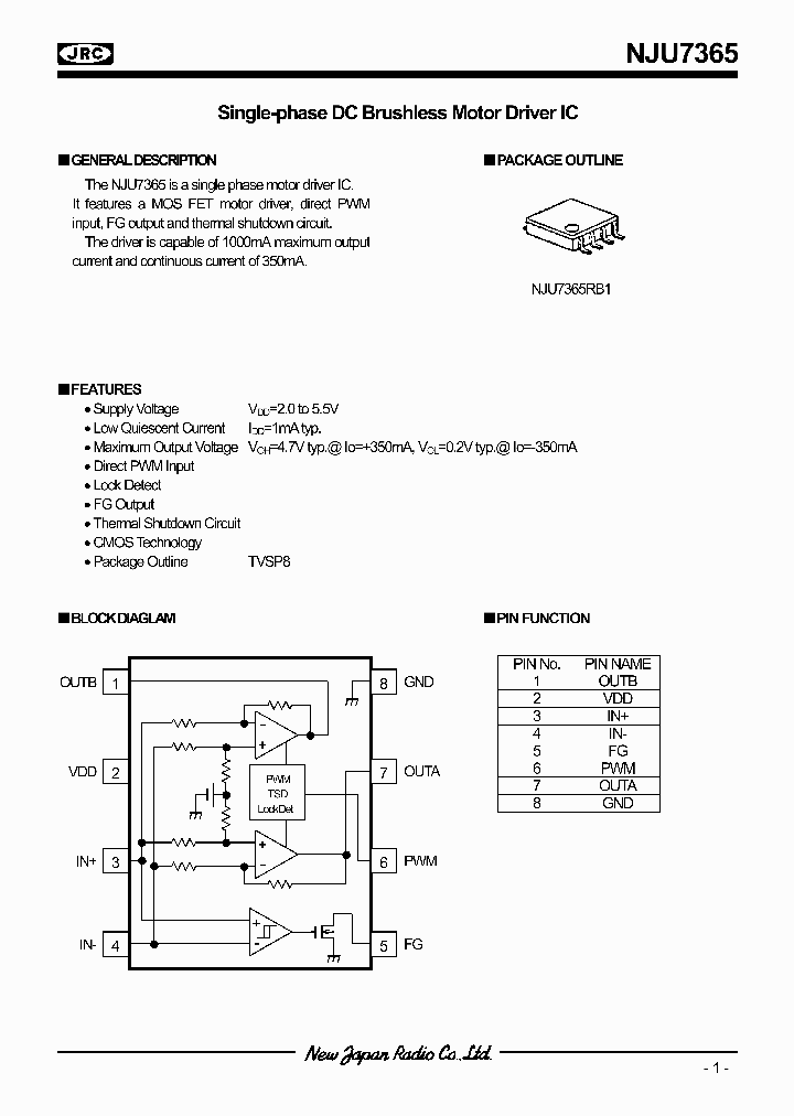 NJU7365_7662790.PDF Datasheet