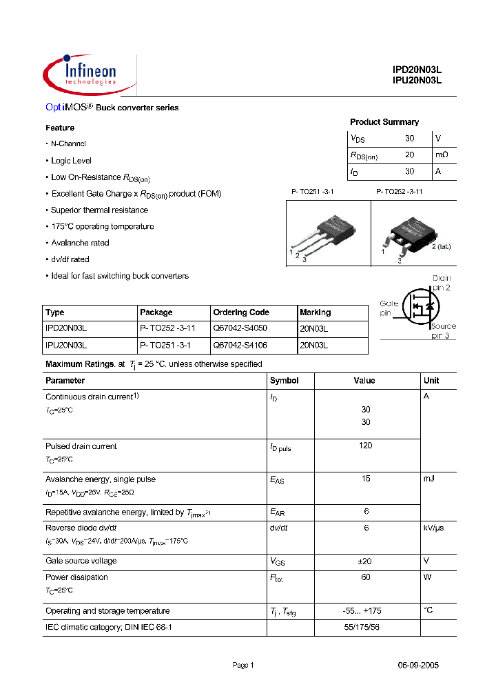 IPD20N03L_7666872.PDF Datasheet