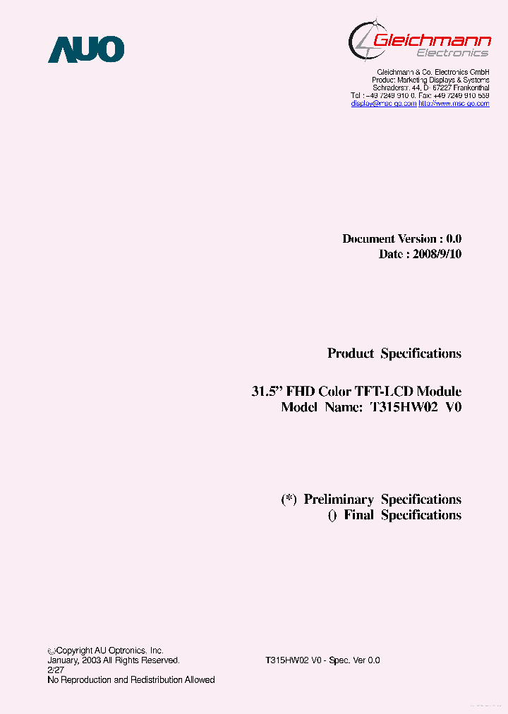 T315HW02-V0_7671335.PDF Datasheet