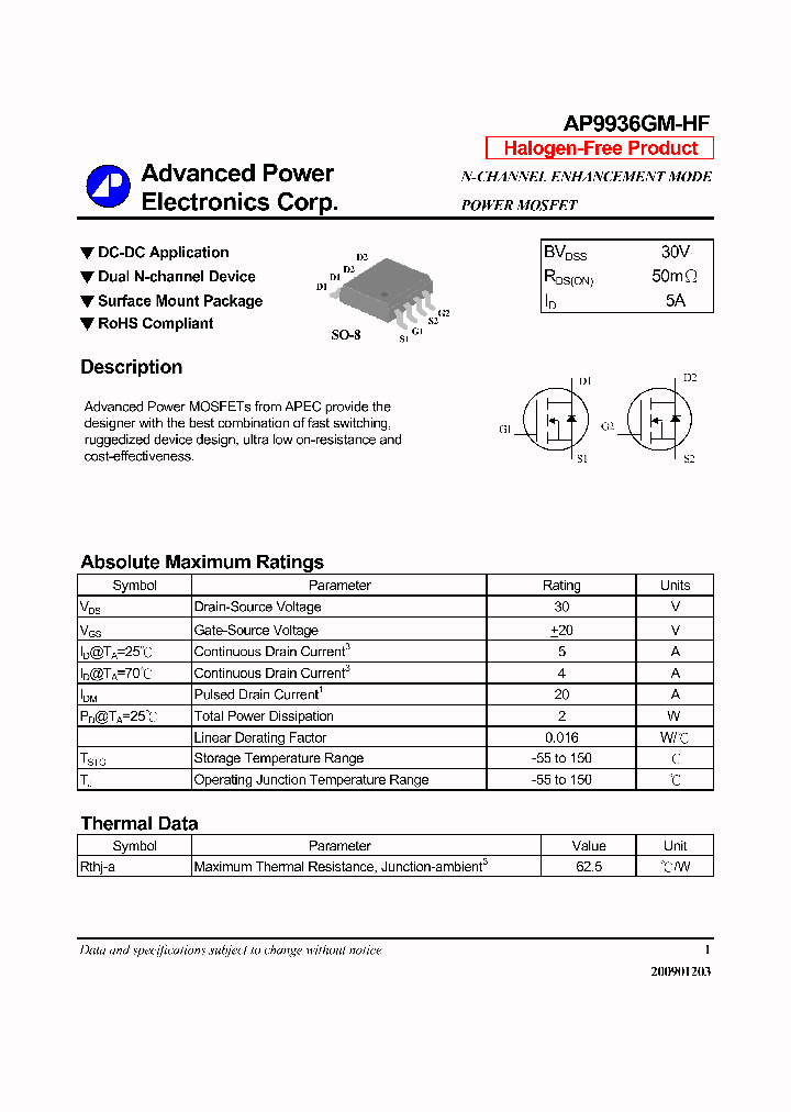 AP9936GM-HF_7673595.PDF Datasheet