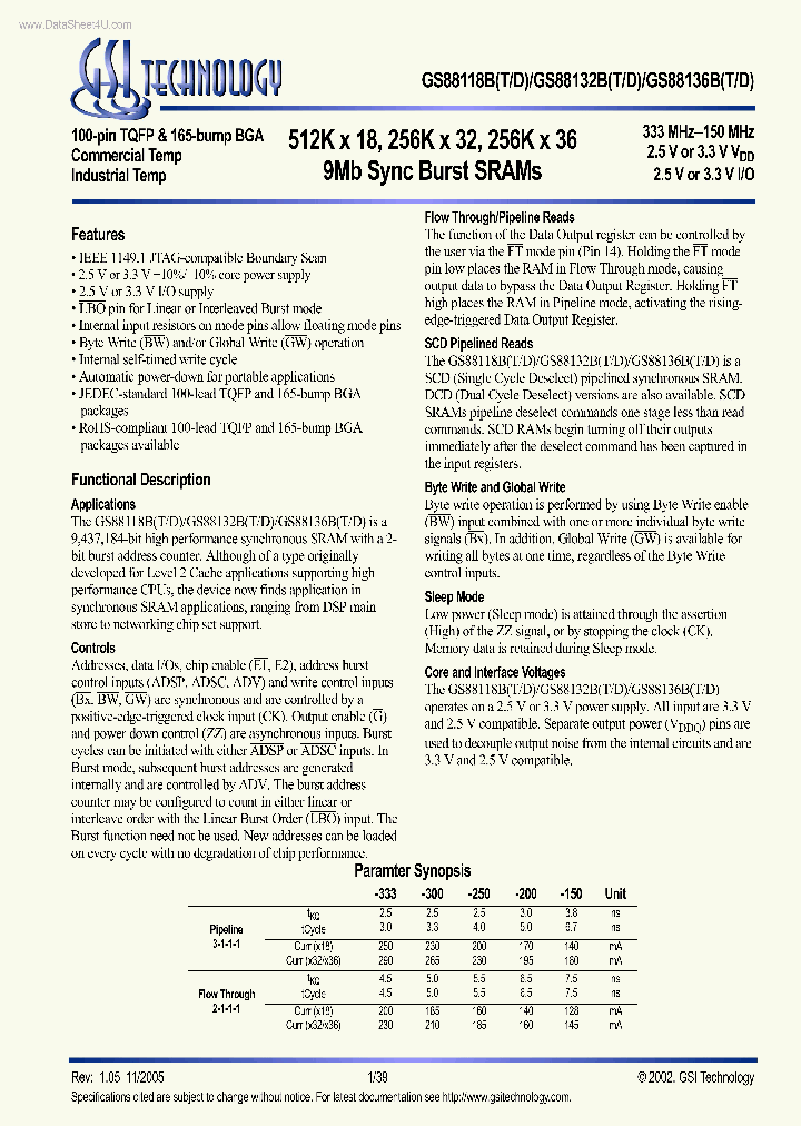 GS88118B_7681429.PDF Datasheet