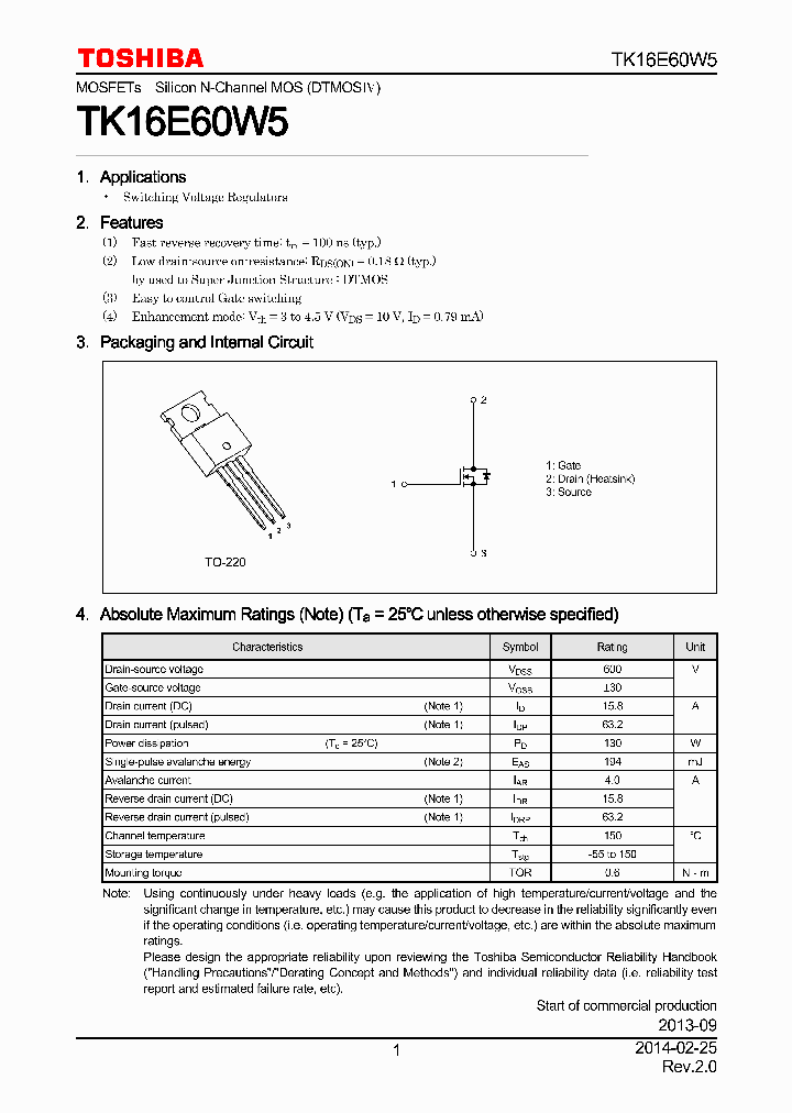 TK16E60W5_7681820.PDF Datasheet