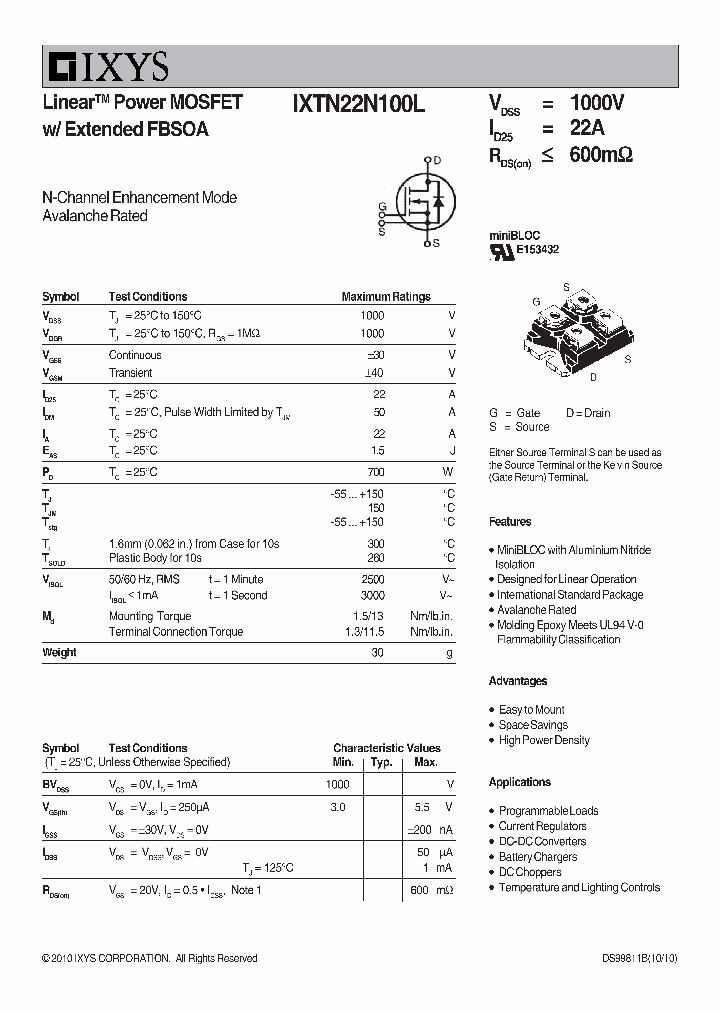 IXTN22N100L_7684310.PDF Datasheet