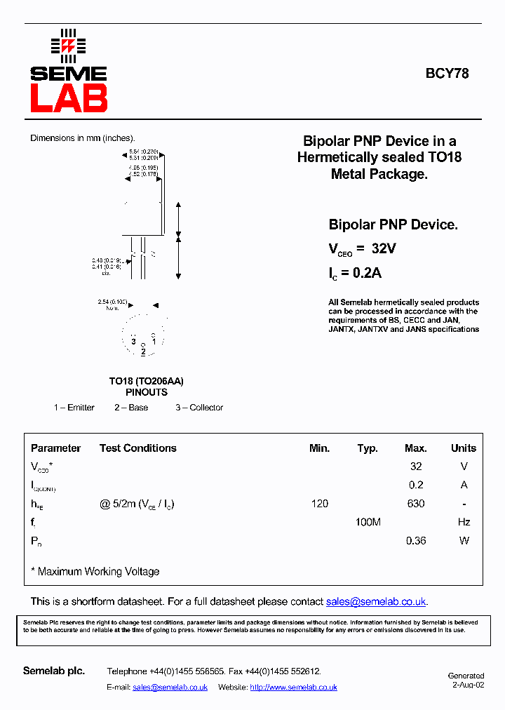 BCY78_7687758.PDF Datasheet