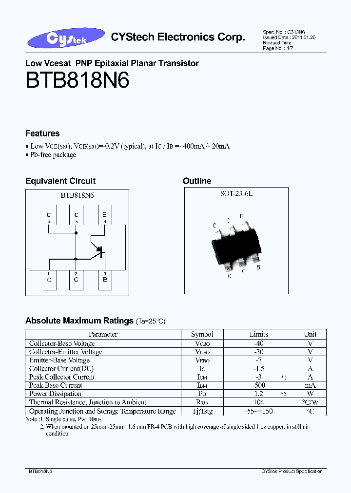BTB818N6_7690696.PDF Datasheet