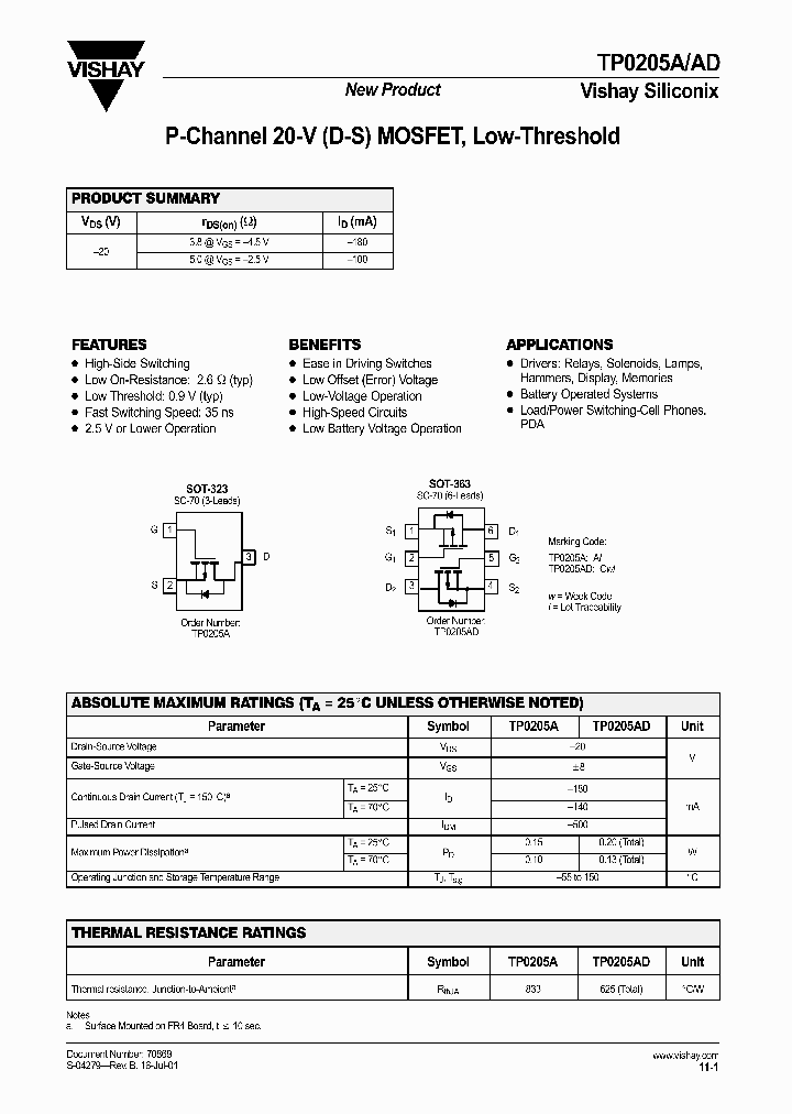 TP0205A-T1_7691766.PDF Datasheet