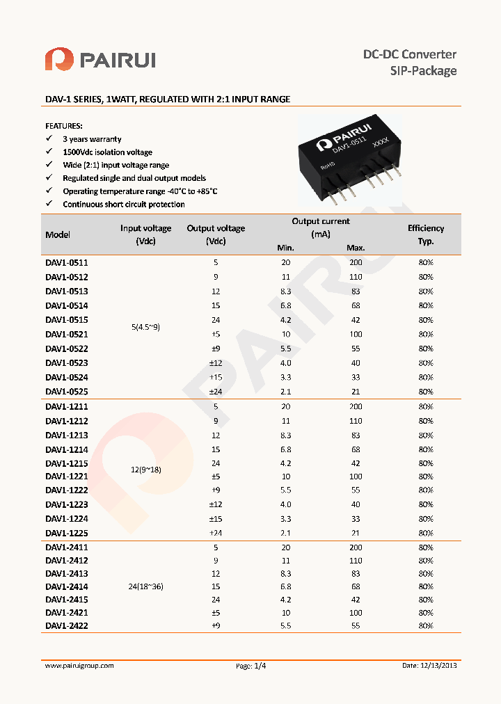 DAV1-0511_7693511.PDF Datasheet