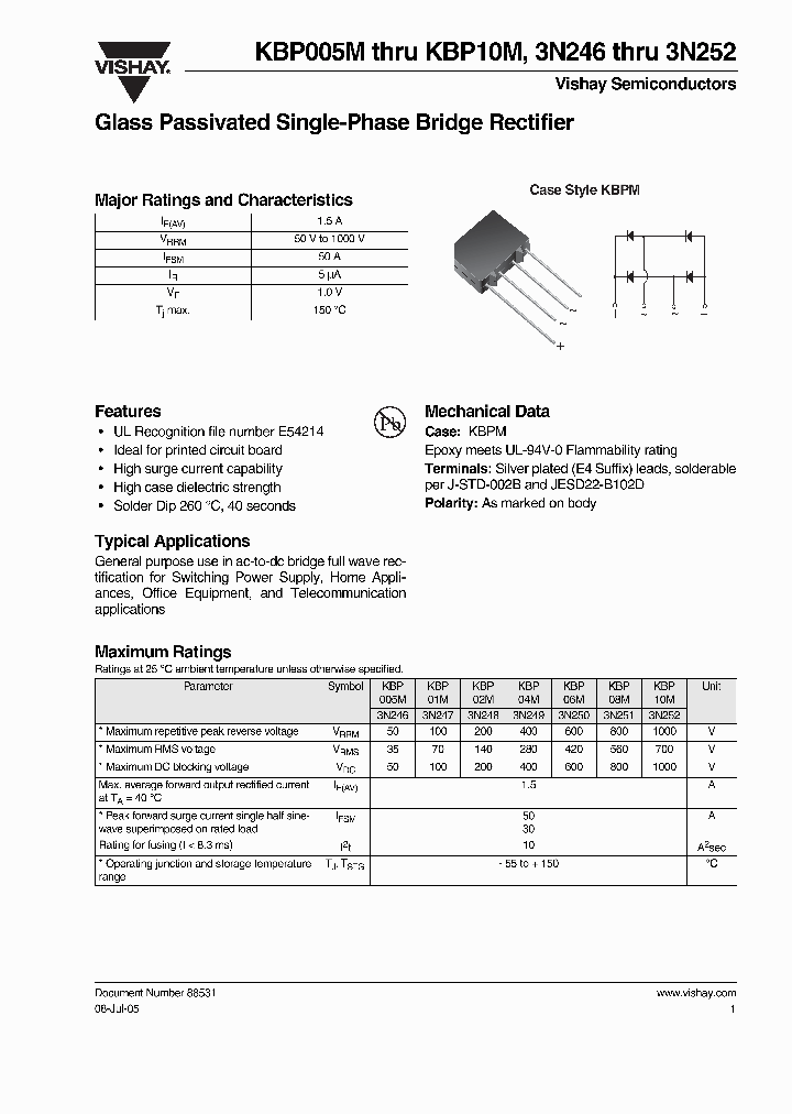 KBP005M-E4_7691813.PDF Datasheet