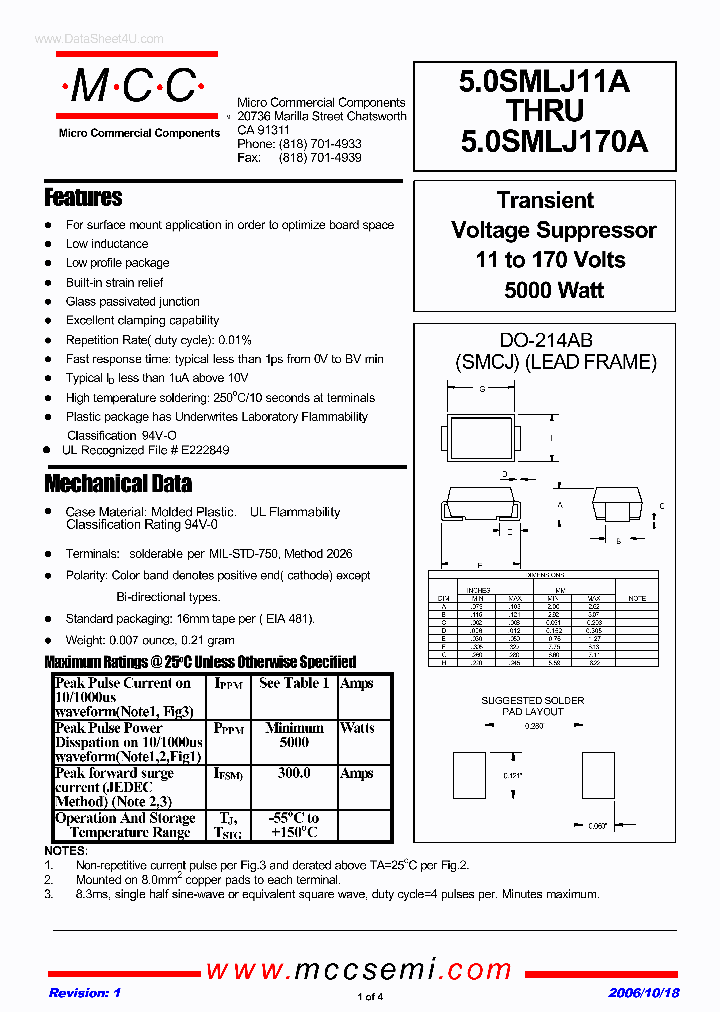 50SMLJ16A_7697404.PDF Datasheet