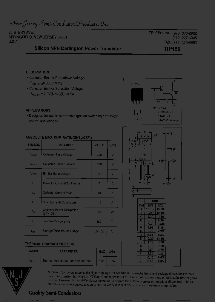 TIP150_7702065.PDF Datasheet