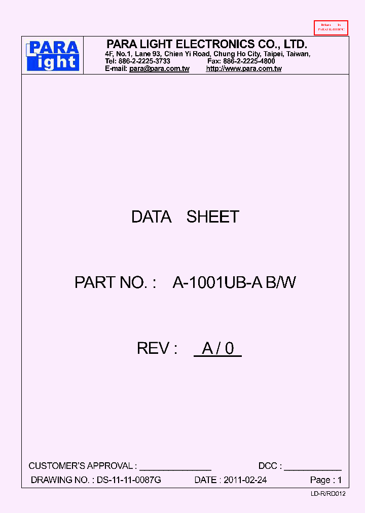 A-1001UB-A_7702584.PDF Datasheet