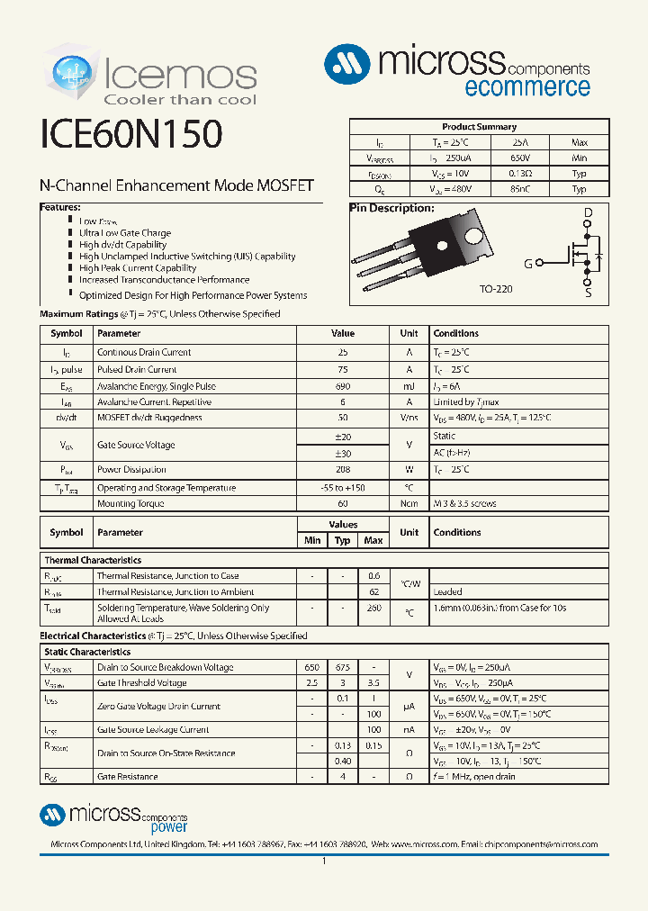 ICE60N150_7703748.PDF Datasheet