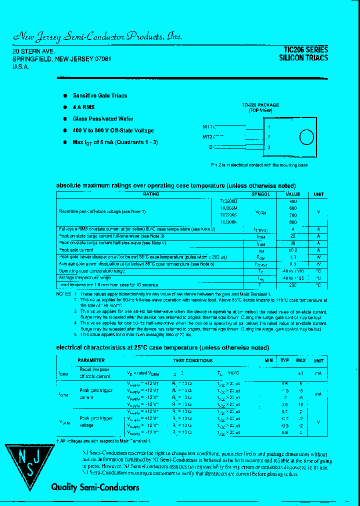 TIC206D_7711621.PDF Datasheet