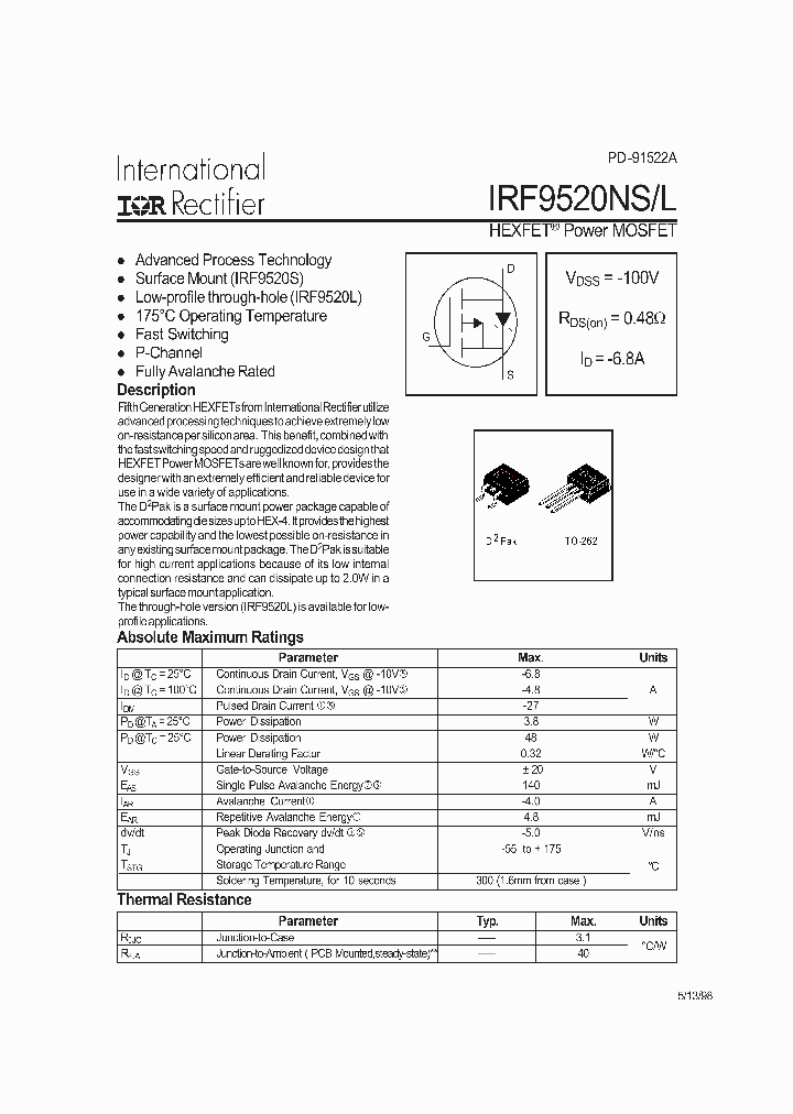 IRF9520NL_7713464.PDF Datasheet