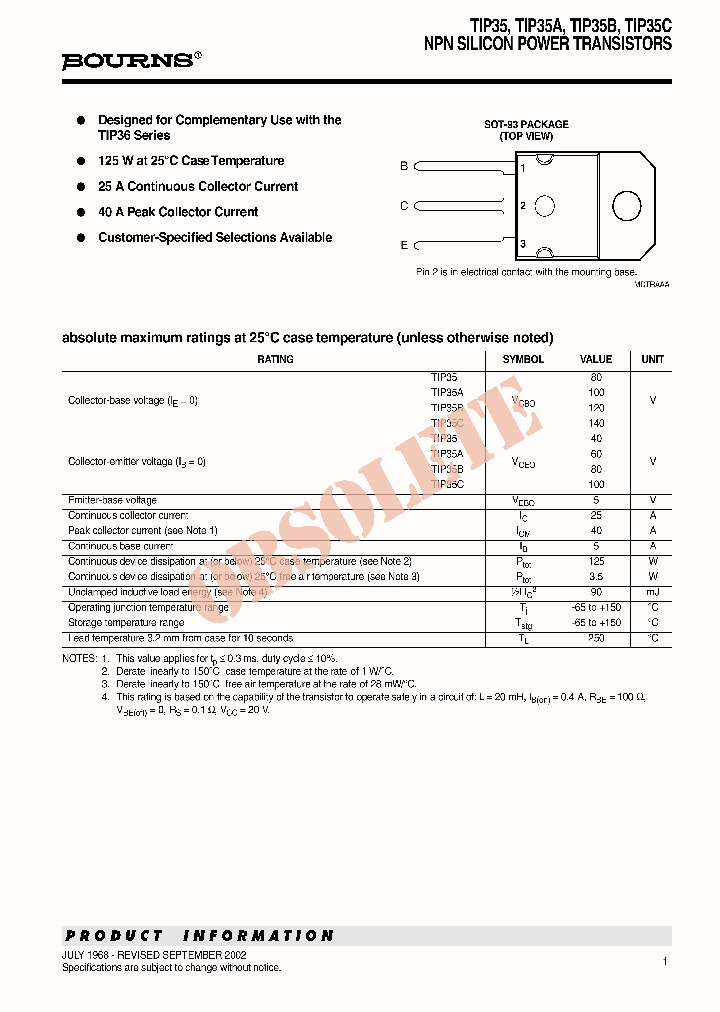 TIP35_7720707.PDF Datasheet