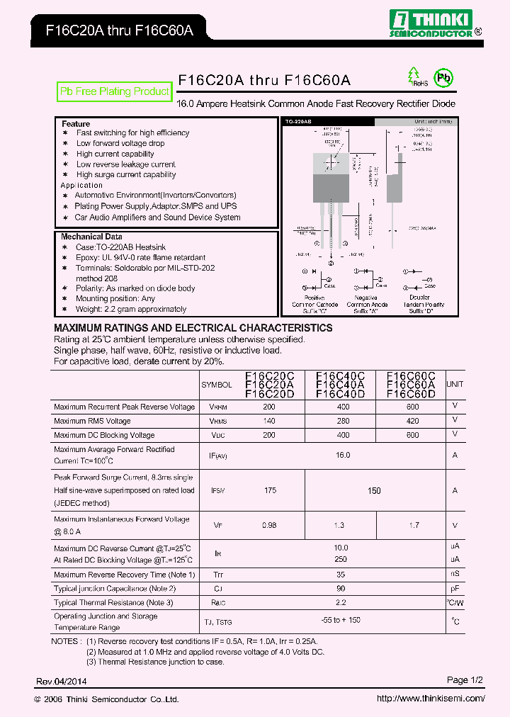 F16C20A_7720815.PDF Datasheet
