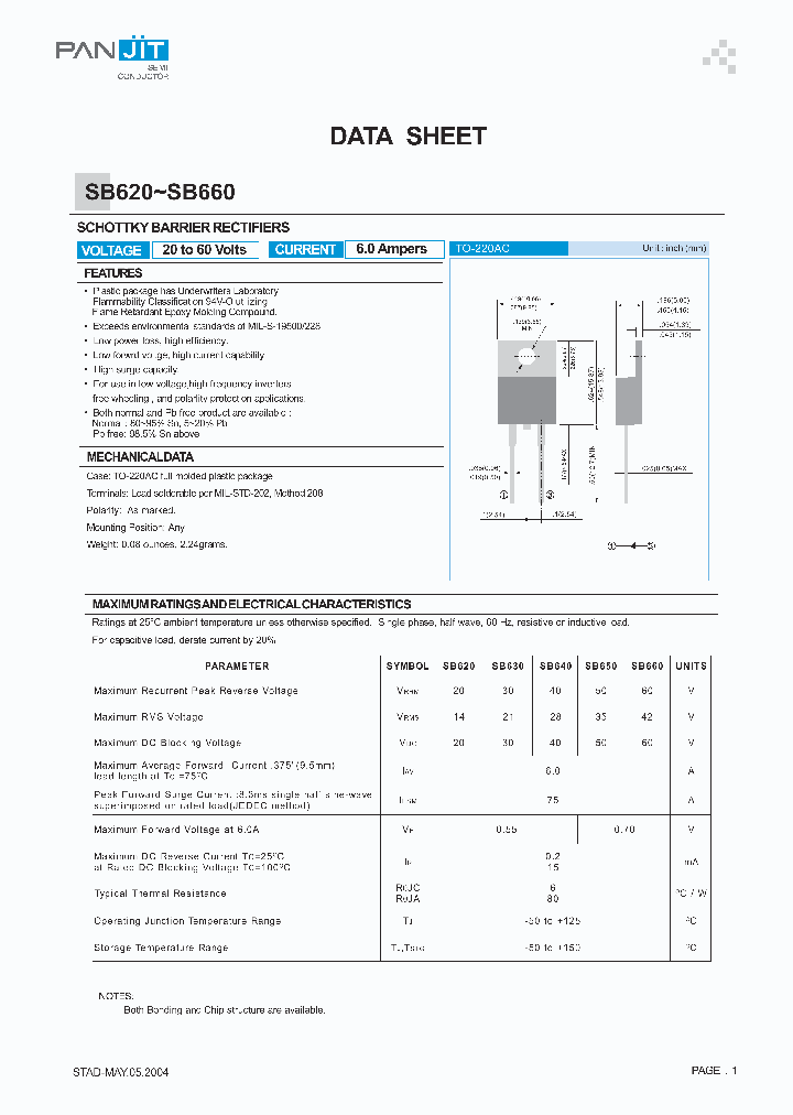 SB630_7721559.PDF Datasheet