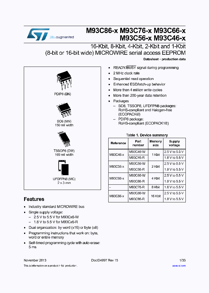 M93C46-X_7739317.PDF Datasheet