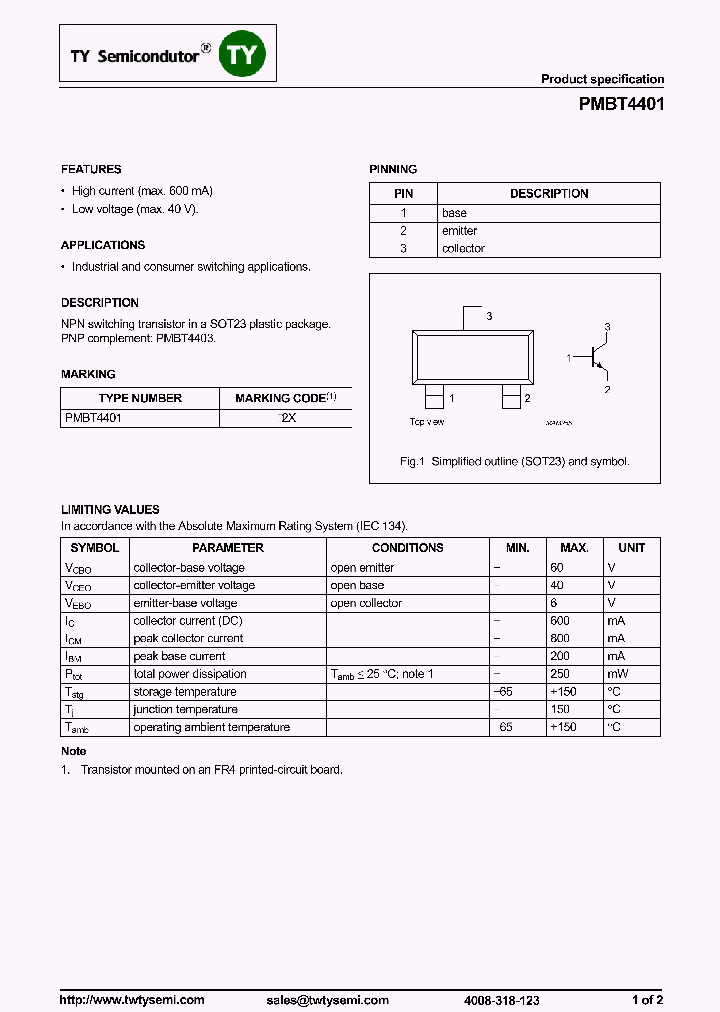 PMBT4401_7762886.PDF Datasheet