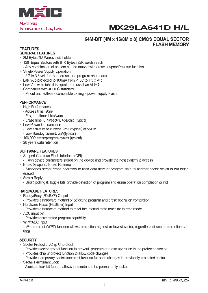 MX29LA641DH_7746016.PDF Datasheet