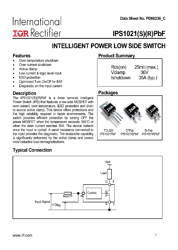 IPS1021SPBF_7770518.PDF Datasheet