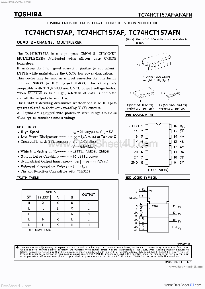 TC74HCT157AFW_7748724.PDF Datasheet