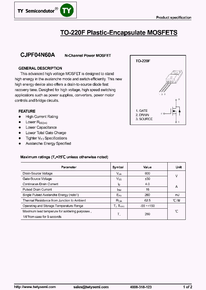 CJPF04N60A_7778421.PDF Datasheet