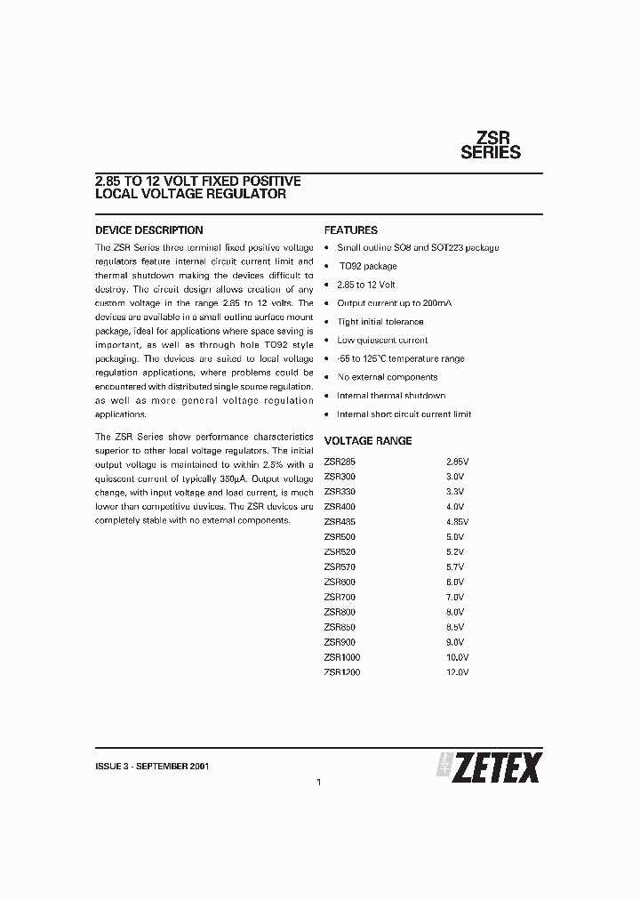 ZSR300_7803465.PDF Datasheet